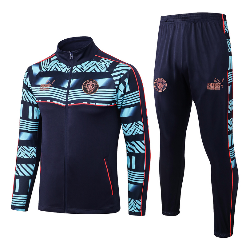 AAA Quality Manchester City 22/23 Tracksuit - Navy Blue/Blue